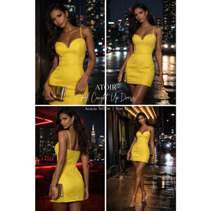 ATOIR “All Caught Up” Mini Dress – Acacia Yellow – Size US 8